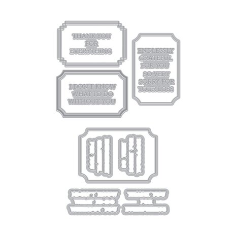 Hero Arts Tranquil Garden Lovely Labels Hot Foil Plate & Die Set (HC109) Hero Arts Tranquil Garden Lovely Labels Hot Foil Plate & Die Set (HC109)