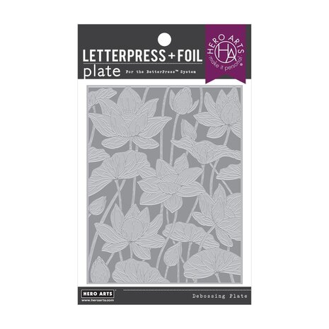 Hero Arts Tranquil Garden Lotus Field Hot Foil Plate & Die Set (HP114)