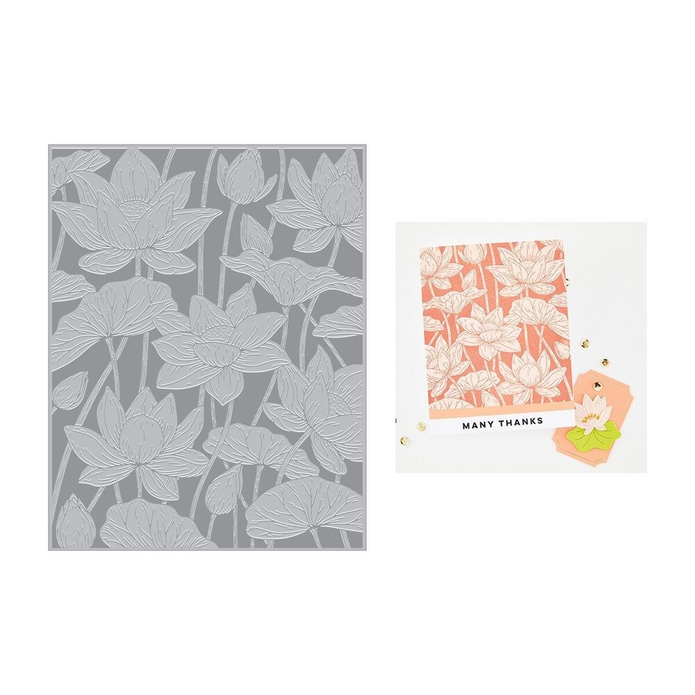 Hero Arts PRE-ORDER Tranquil Garden Lotus Field Hot Foil Plate & Die Set (HP114)