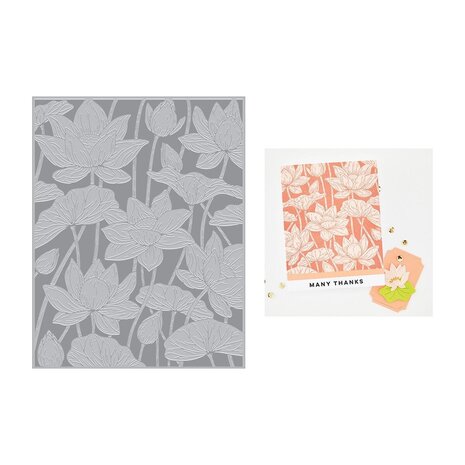 Hero Arts Tranquil Garden Lotus Field Hot Foil Plate & Die Set (HP114)