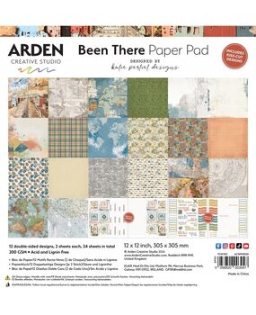 Arden Creative Studio Been There 12x12 Inch Paper Pad (ACSPP0020)