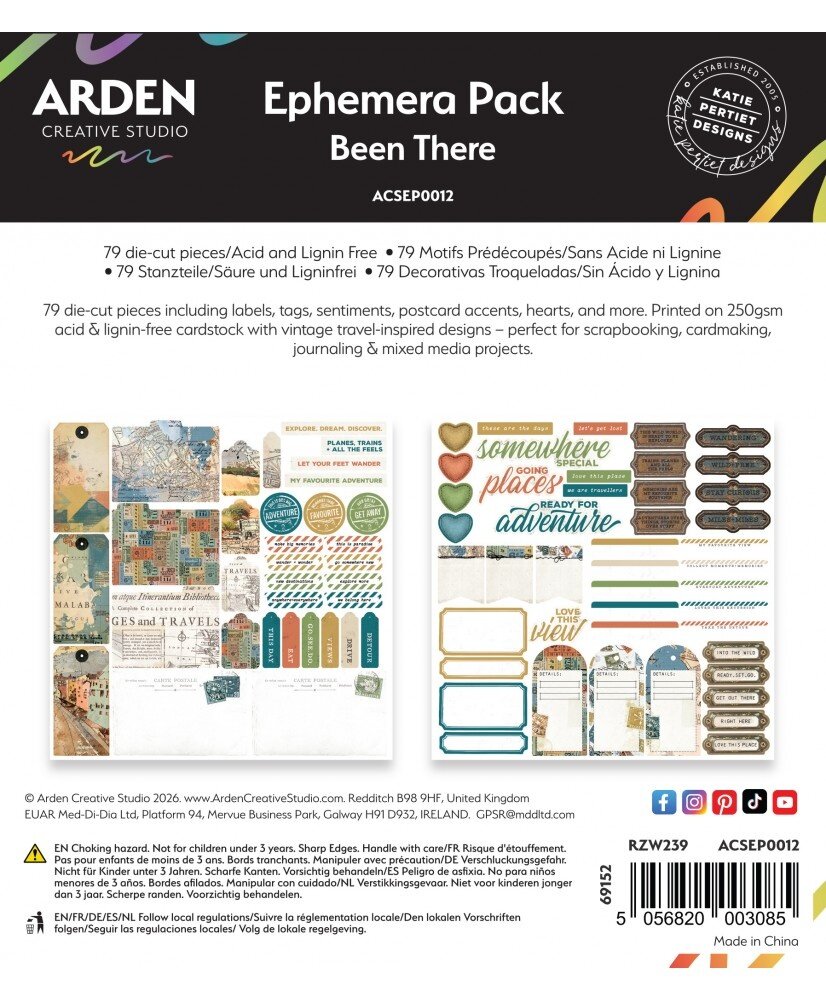 Arden Creative Studio Been There Ephemera Pack (ACSEP0012)