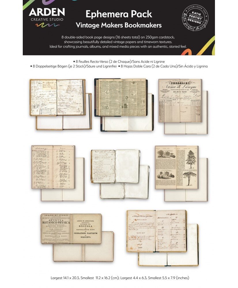 Arden Creative Studio Vintage Makers Bookmakers Ephemera Pack (ACSEP0013)