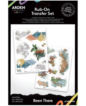 Arden Creative Studio Been There 6x8 Inch Rub-On Transfer Set (ACSRO0008)