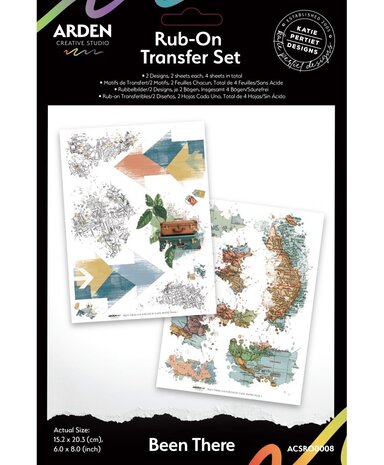 Arden Creative Studio Been There 6x8 Inch Rub-On Transfer Set (ACSRO0008) Arden Creative Studio Been There 6x8 Inch Rub-On Transfer Set (ACSRO0008)