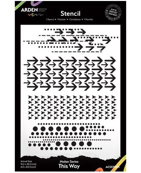 Arden Creative Studio Been There This Way 6x8 Inch Stencil (ACSST0011)