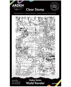 Arden Creative Studio Been There World Traveler 4x6 Inch Clear Stamp Set (ACSCS0028)
