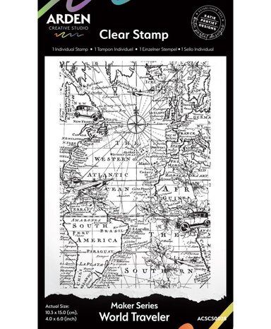 Arden Creative Studio Been There World Traveler 4x6 Inch Clear Stamp Set (ACSCS0028) Arden Creative Studio Been There World Traveler 4x6 Inch Clear Stamp Set (ACSCS0028)