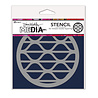 Dina Wakley MEdia Masking Stencil Groovy Coaster (MDS84945)