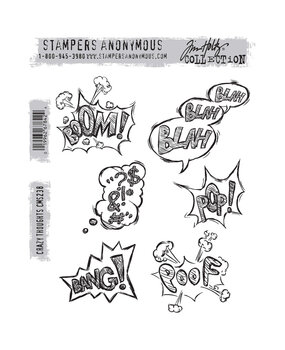 Stampers Anonymous Cling Stamps Crazy Thoughts (CMS238)