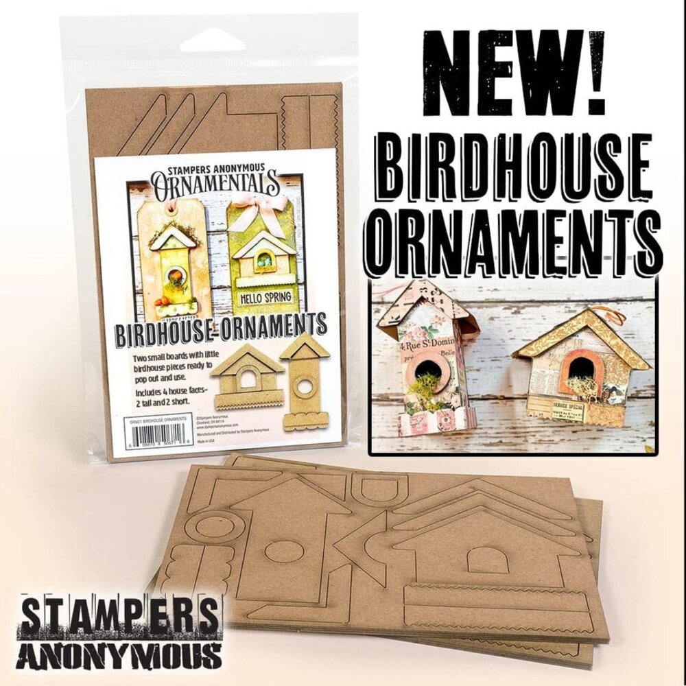 Stampers Anonymous Tim Holtz Birdhouse Ornaments (CBORN01)