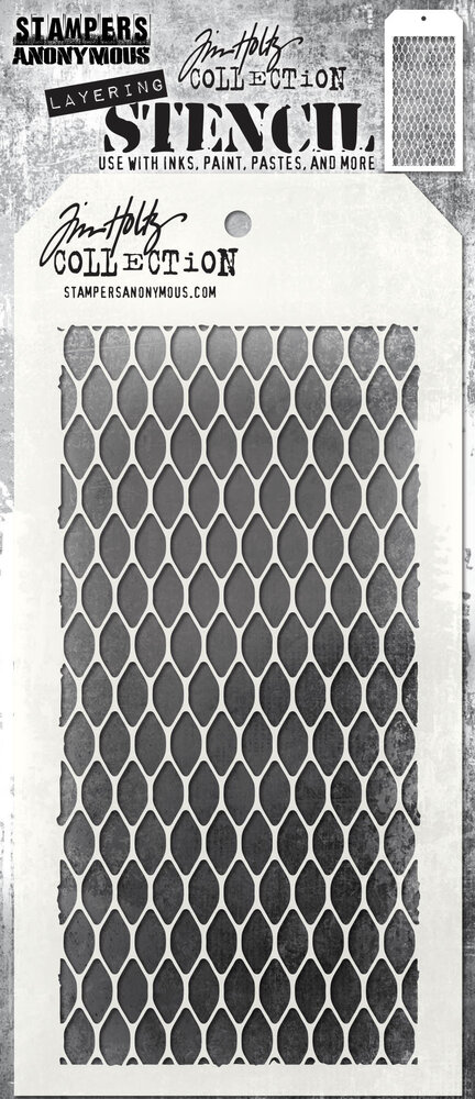 Stampers Anonymous Tim Holtz Mesh Layering Stencil (THS041)