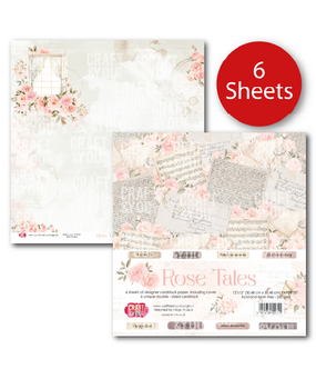 Craft & You PRE-ORDER Rose Tales 12x12 Inch Paper Pack (6pcs) (CPS-RT30-6)
