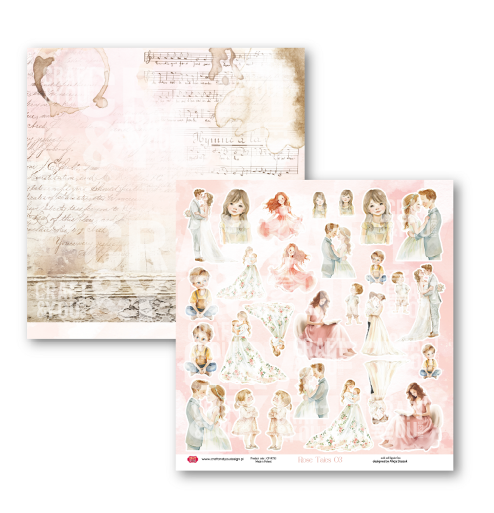 Craft & You Rose Tales 12x12 Inch Paper Pack (6pcs) (CPS-RT30-6) Craft & You Rose Tales 12x12 Inch Paper Pack (6pcs) (CPS-RT30-6)