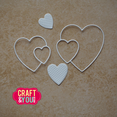 Craft & You PRE-ORDER Dies Hearts (CW399)