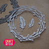 Craft & You Dies Willow Wreath with Feathers (CW407) Craft & You Dies Willow Wreath with Feathers (CW407)
