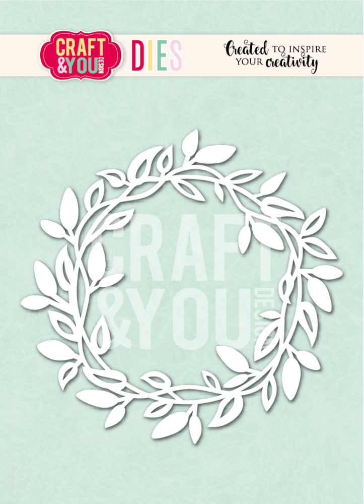 Craft & You Dies Leaf Wreath (CW408) Craft & You Dies Leaf Wreath (CW408)