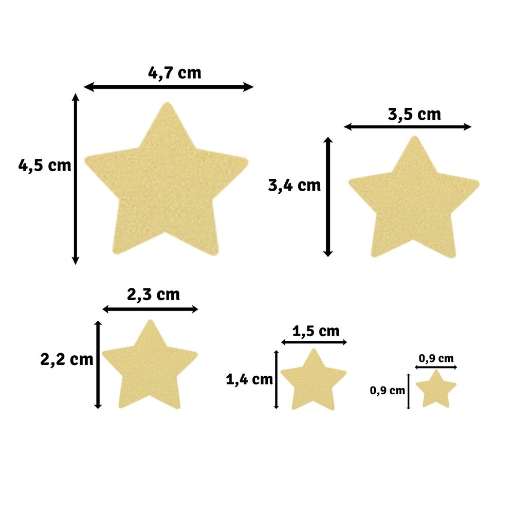 Vaessen Creative Figuurpons Set Sterren (5pcs) (2137-024)