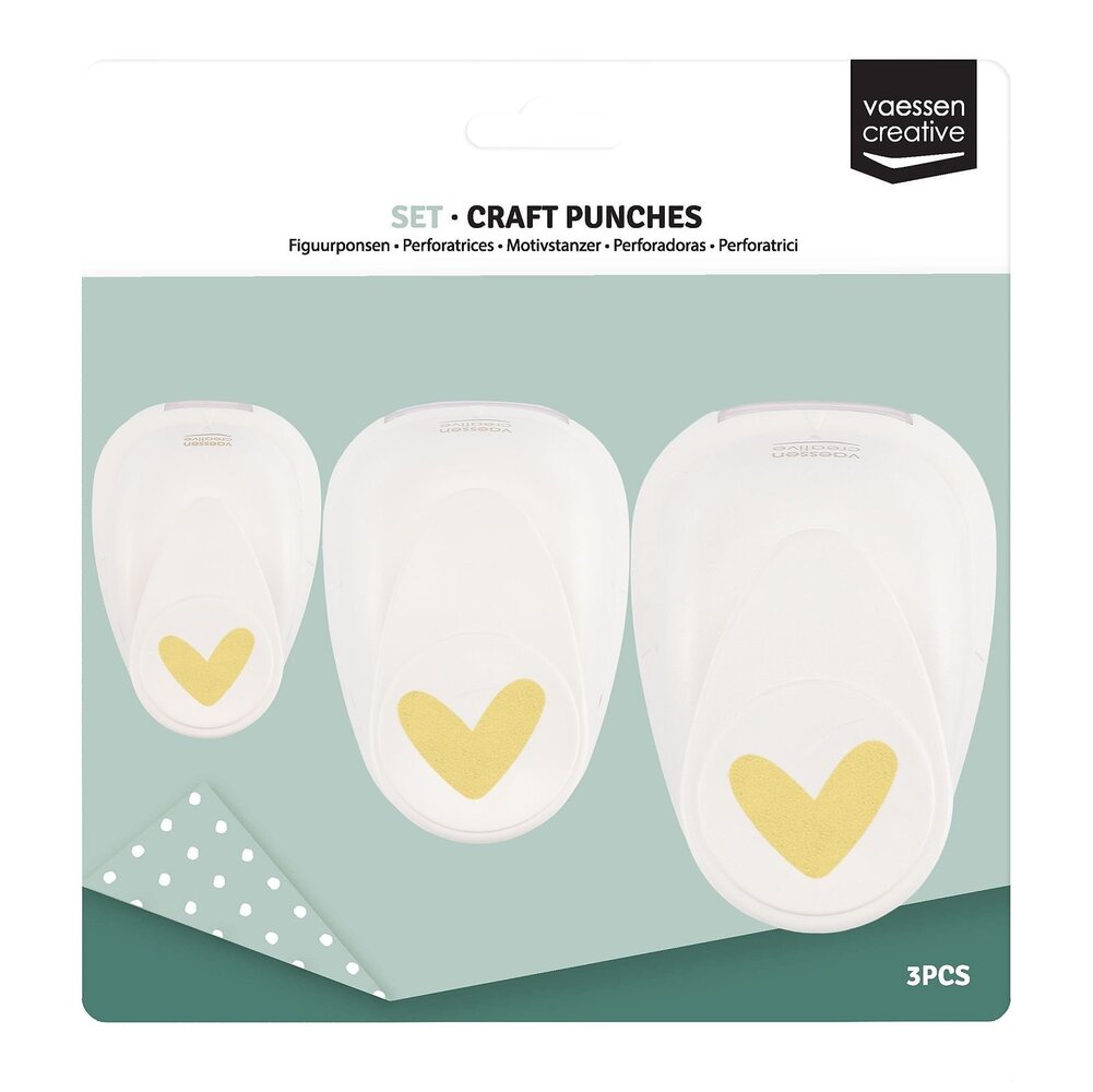 Vaessen Creative Figuurpons Set Hartjes Speels (3pcs) (2137-026) Vaessen Creative Figuurpons Set Hartjes Speels (3pcs) (2137-026)