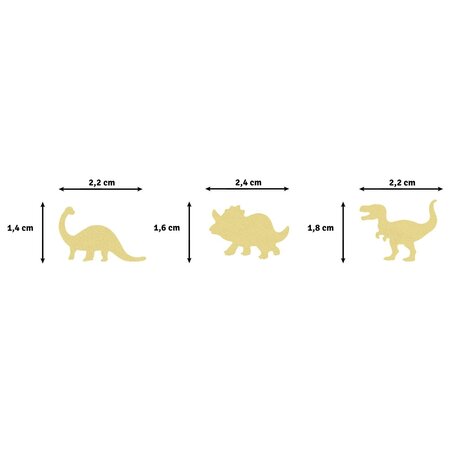 Vaessen Creative Figuurpons Set Dino's (3pcs) (2137-137)