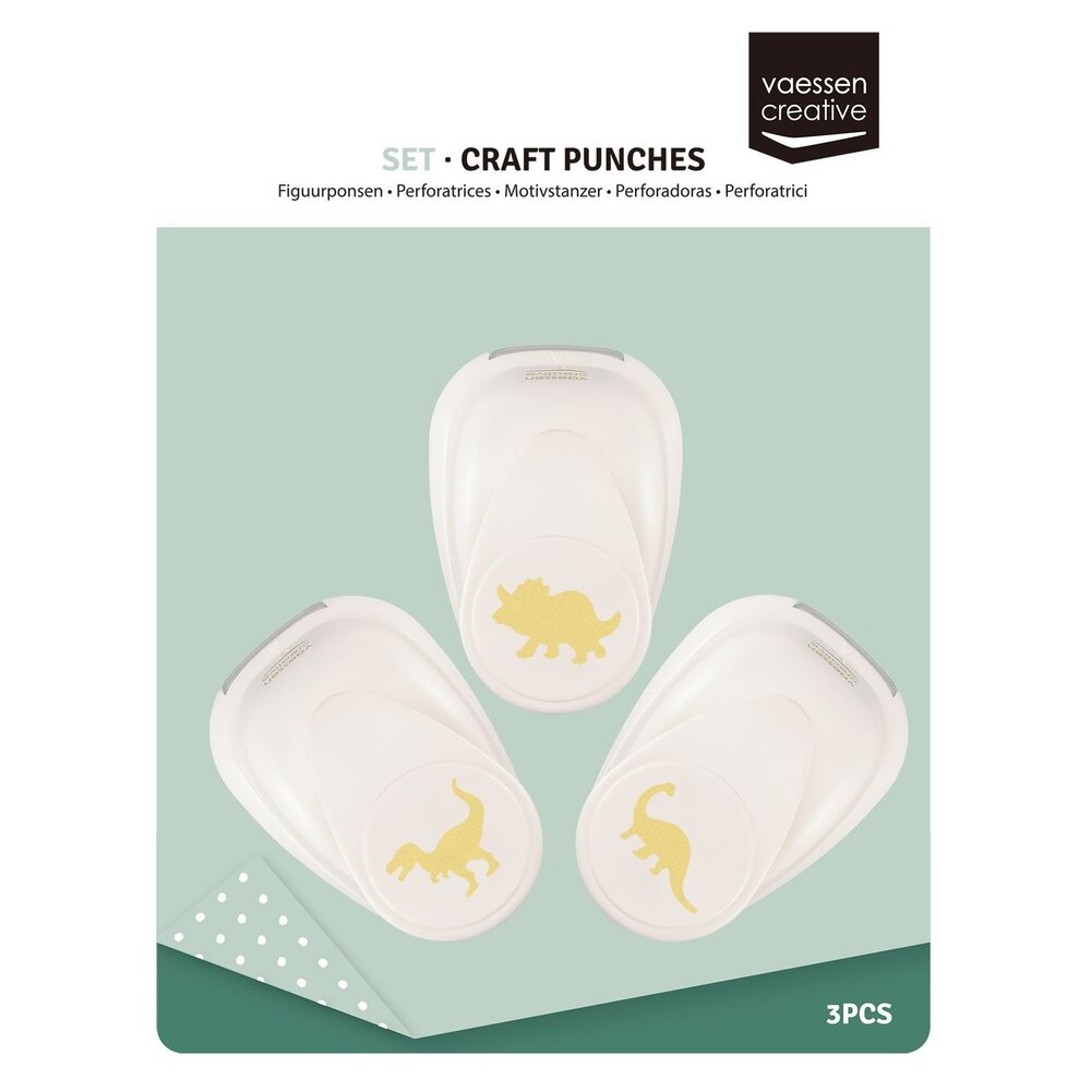 Vaessen Creative Figuurpons Set Dino's (3pcs) (2137-137)