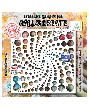 AALL and Create PRE-ORDER Masking Stencil 6x6 Inch Center Spin (AALL-PC-264)