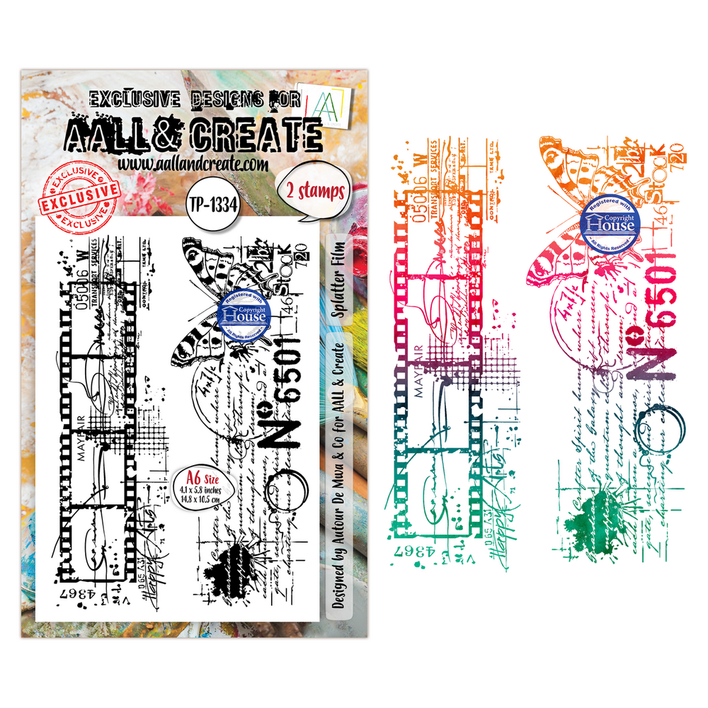 AALL and Create PRE-ORDER Clear Stamp Set A6 Splatter Film (AALL-TP-1334)