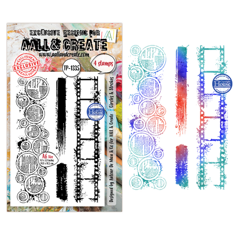 AALL and Create PRE-ORDER Clear Stamp Set A6 Circles & Strokes (AALL-TP-1335)