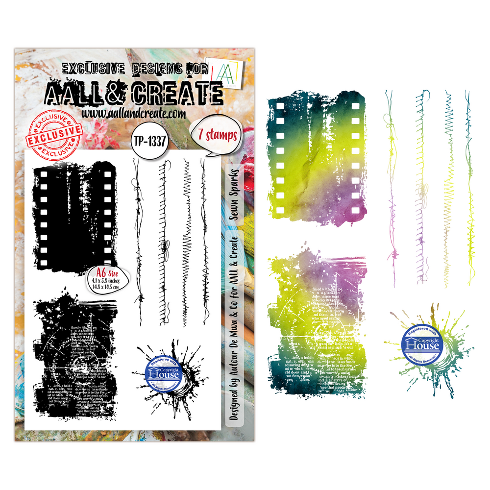 AALL and Create PRE-ORDER Clear Stamp Set A6 Sewn Sparks (AALL-TP-1337)