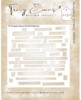 Tracy Evans Platforms 4x4 Inch Snippet Stencil (SS038)