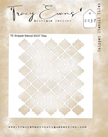 Tracy Evans PRE-ORDER Tiles 4x4 Inch Snippet Stencil (SS037)