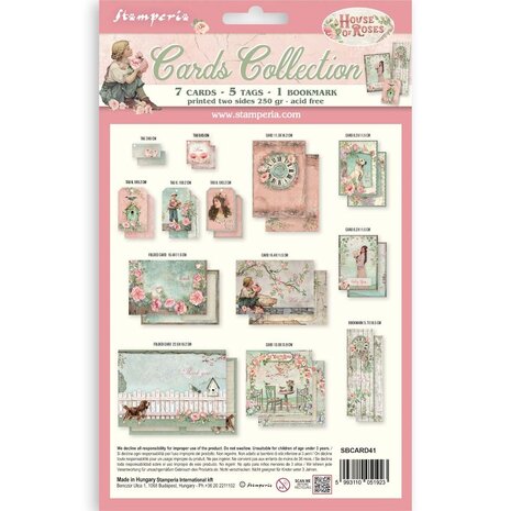 Stamperia House of Roses Cards Collection (SBCARD41) Stamperia House of Roses Cards Collection (SBCARD41)