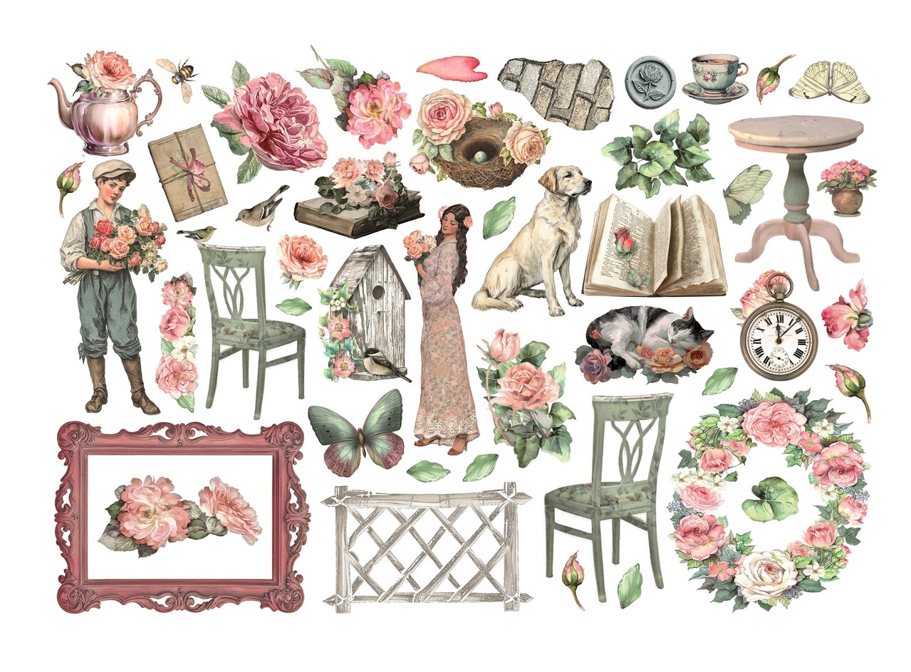 Stamperia House of Roses Ephemera (DFLCT80)