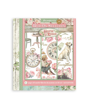 Stamperia House of Roses 8x8 Inch Rub-On Assortment (DFLRBXG06)