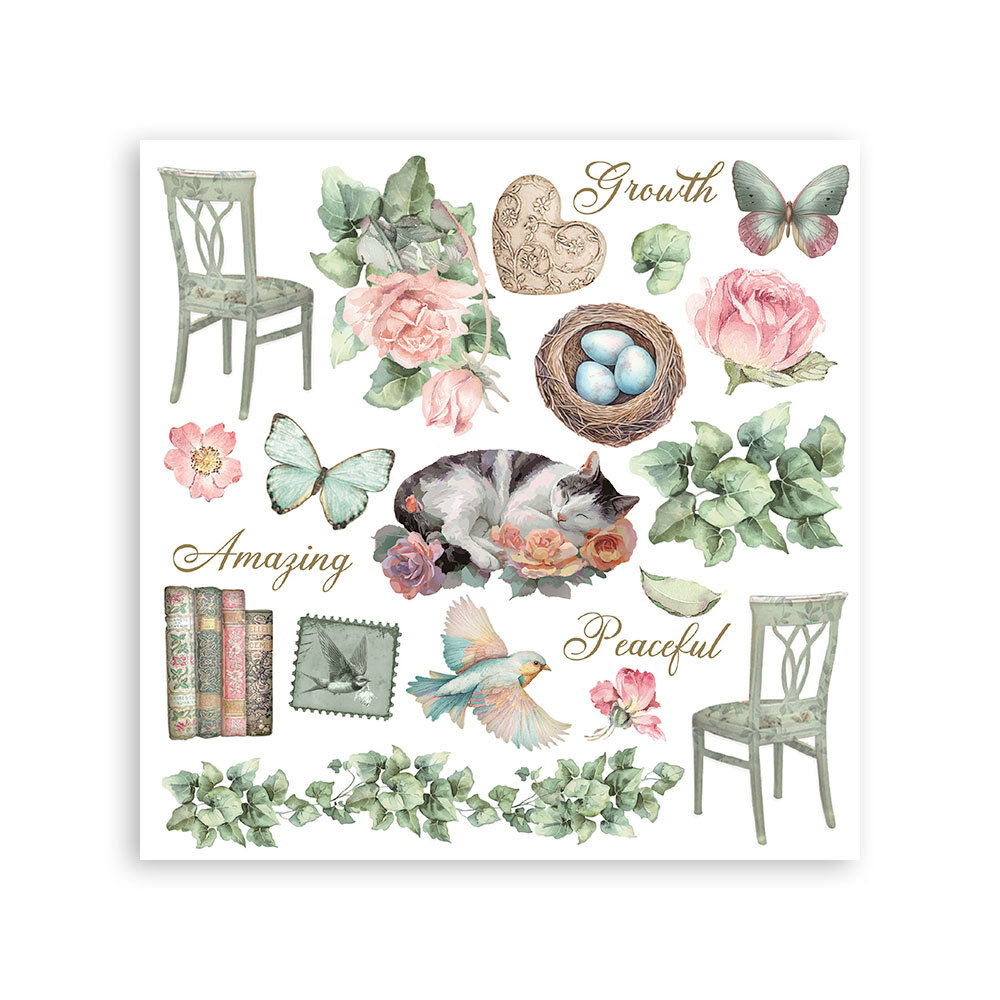 Stamperia House of Roses 6x6 Inch Rub-On Assortment (DFLRBX13)