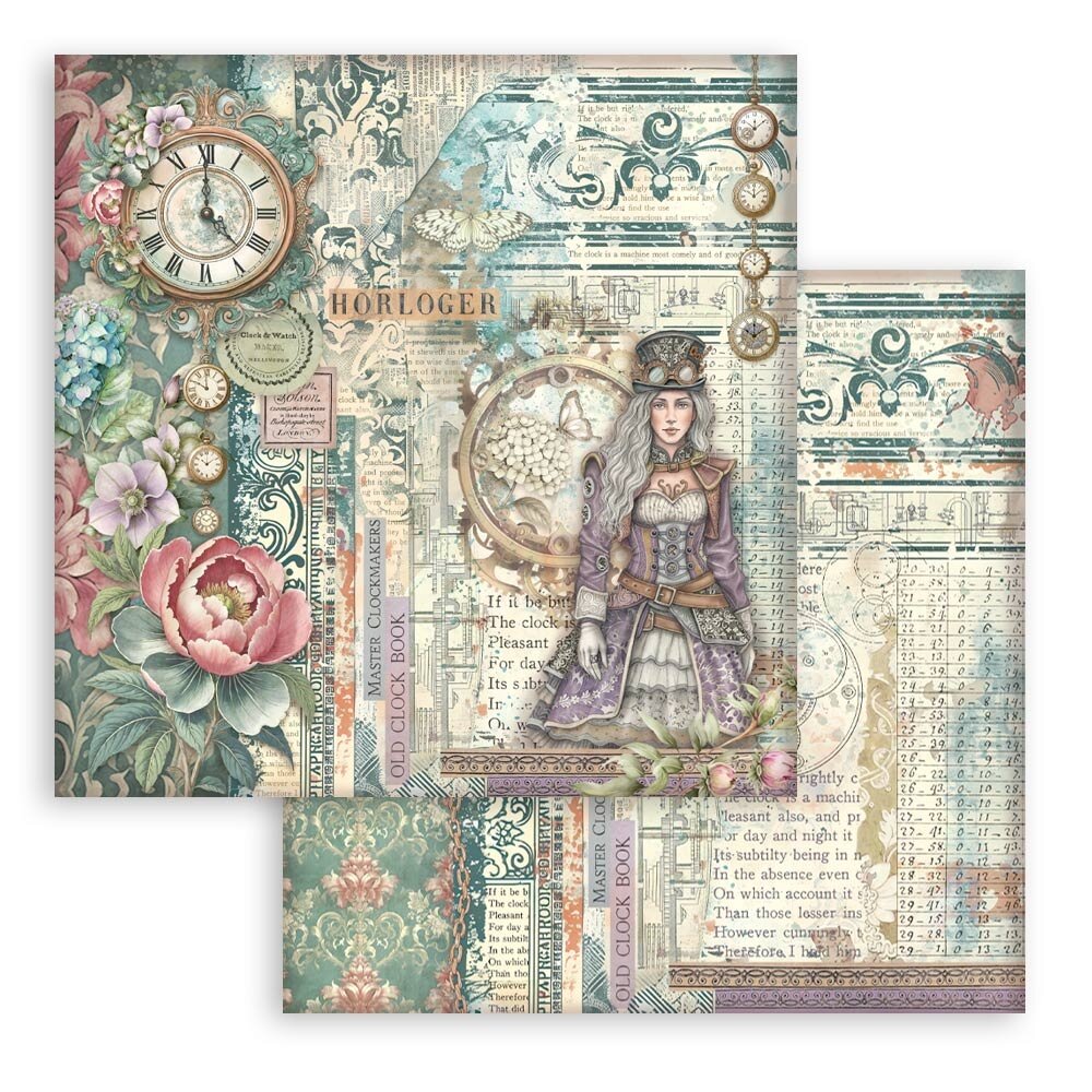 Stamperia Gardens of Time 8x8 Inch Paper Pack (SBBS141) Stamperia Gardens of Time 8x8 Inch Paper Pack (SBBS141)