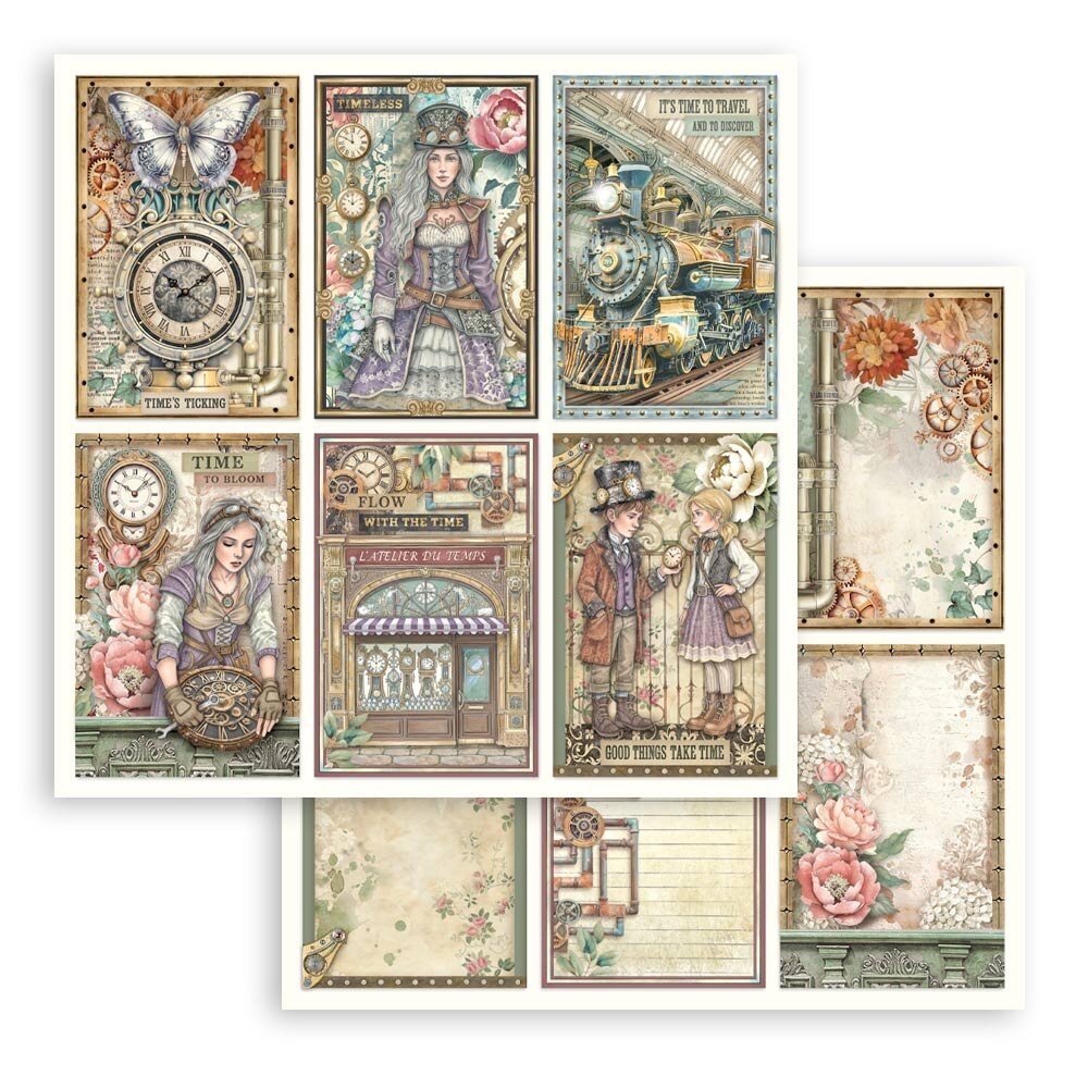 Stamperia Gardens of Time 8x8 Inch Paper Pack (SBBS141) Stamperia Gardens of Time 8x8 Inch Paper Pack (SBBS141)