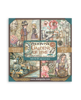 Stamperia Gardens of Time 8x8 Inch Single Face Paper Pack (SBBSXB24)