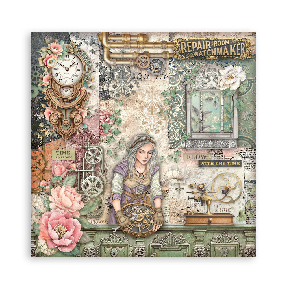 Stamperia Gardens of Time 8x8 Inch Single Face Paper Pack (SBBSXB24)