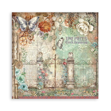 Stamperia Gardens of Time 8x8 Inch Single Face Paper Pack (SBBSXB24)