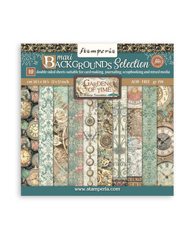 Stamperia Gardens of Time Maxi Background 12x12 Inch Paper Pack (SBBL186) Stamperia Gardens of Time Maxi Background 12x12 Inch Paper Pack (SBBL186)
