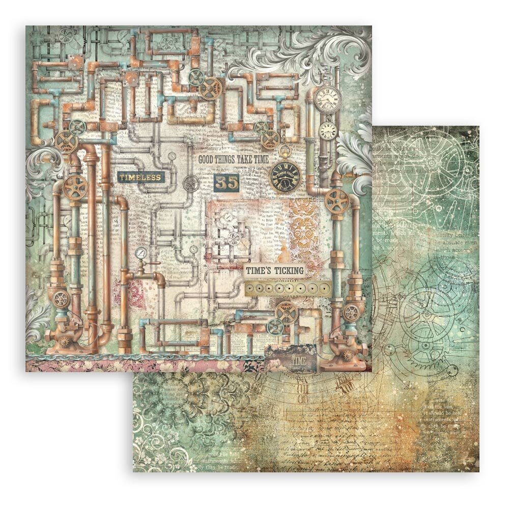 Stamperia Gardens of Time Maxi Background 12x12 Inch Paper Pack (SBBL186) Stamperia Gardens of Time Maxi Background 12x12 Inch Paper Pack (SBBL186)
