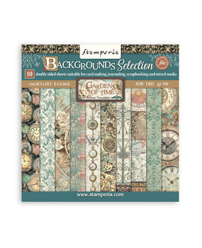 Stamperia Gardens of Time Backgrounds 8x8 Inch Paper Pack (SBBS142)