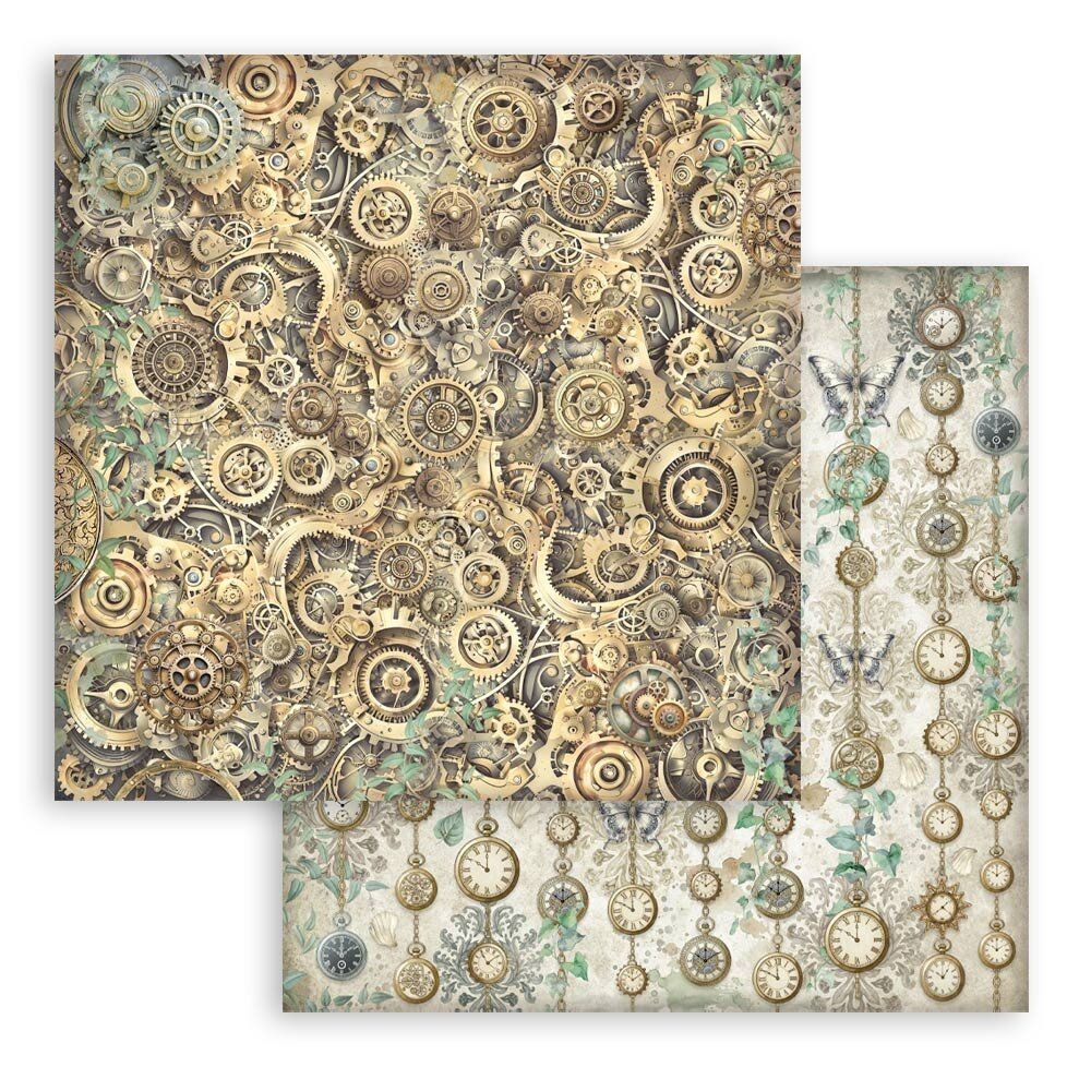 Stamperia Gardens of Time Backgrounds 8x8 Inch Paper Pack (SBBS142)