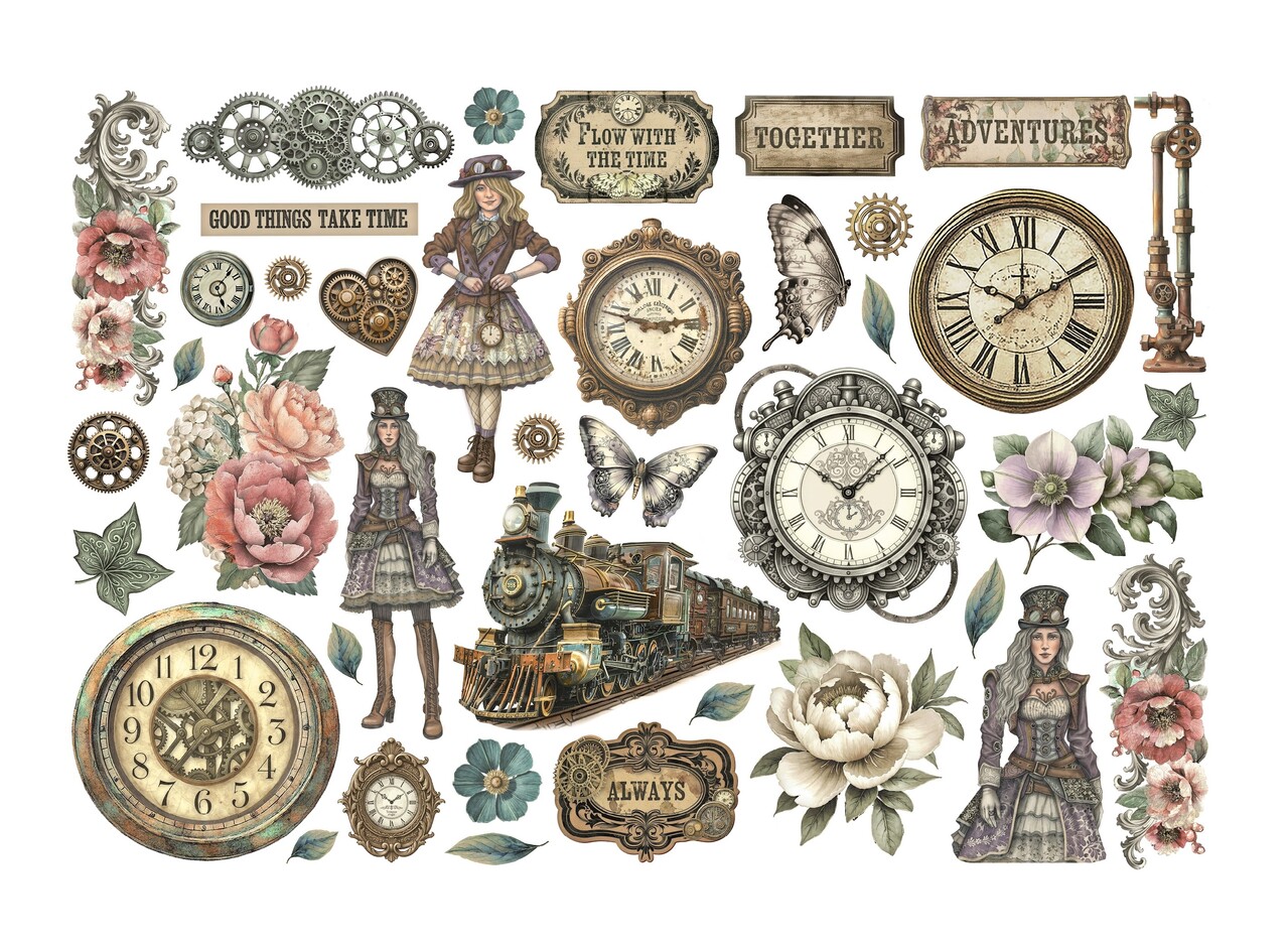 Stamperia Gardens of Time Ephemera (DFLCT78)