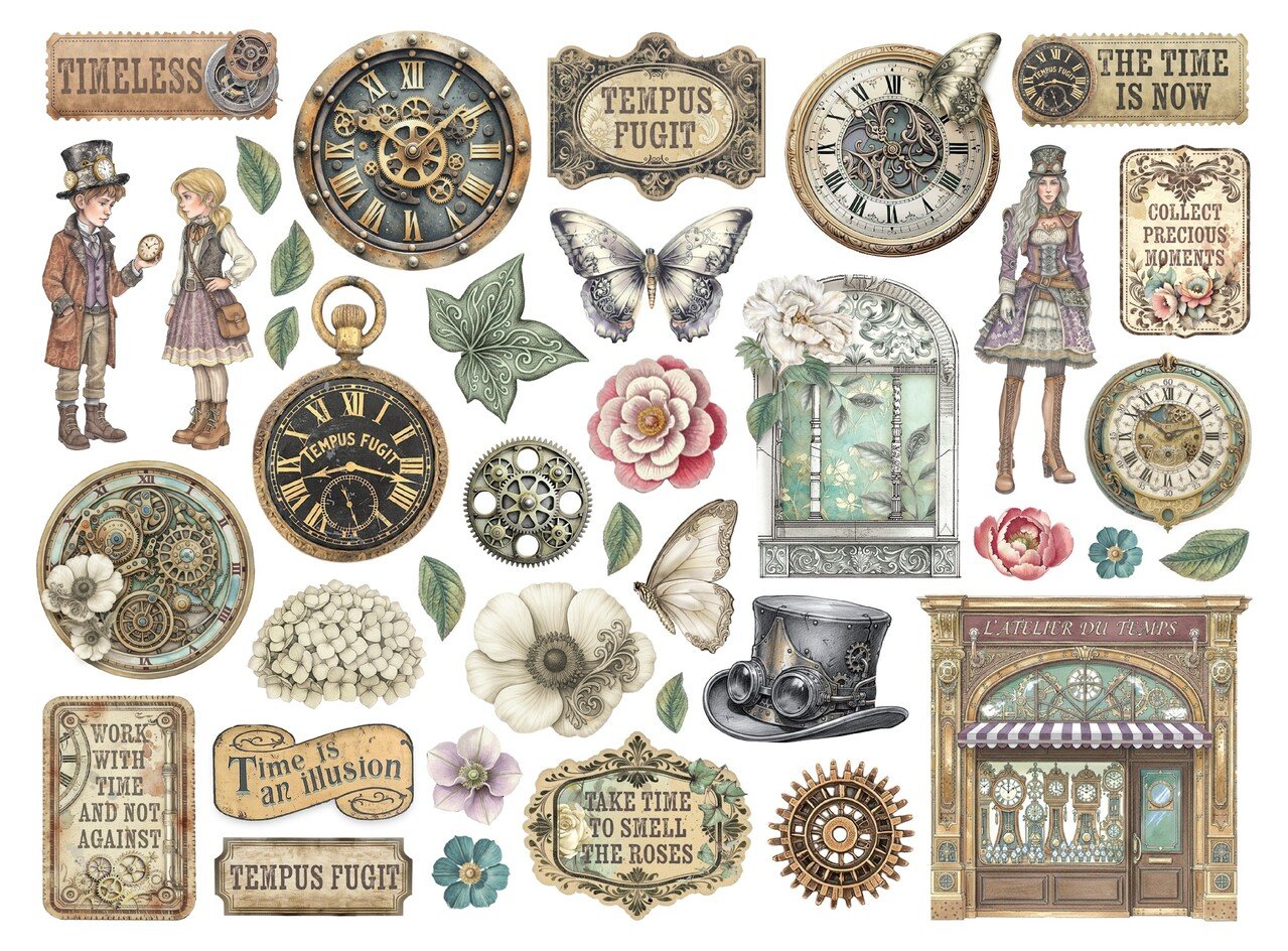 Stamperia Gardens of Time Die Cuts (DFLDC130) Stamperia Gardens of Time Die Cuts (DFLDC130)