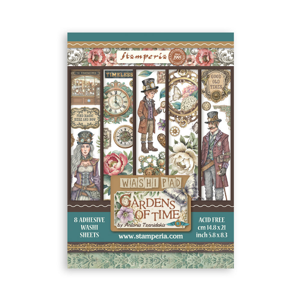 Stamperia Gardens of Time A5 Washi Pad (SBW32)