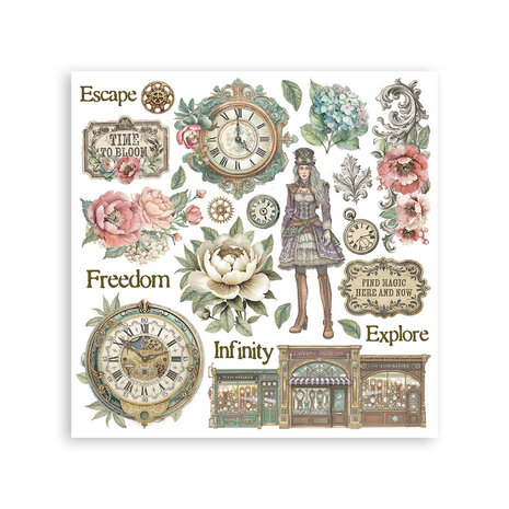 Stamperia Gardens of Time 6x6 Inch Rub-On Assortment (DFLRBX11) Stamperia Gardens of Time 6x6 Inch Rub-On Assortment (DFLRBX11)