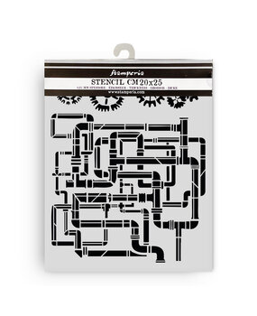 Stamperia Gardens of Time Thick Stencil 20x25cm Tubes (KSTD202)