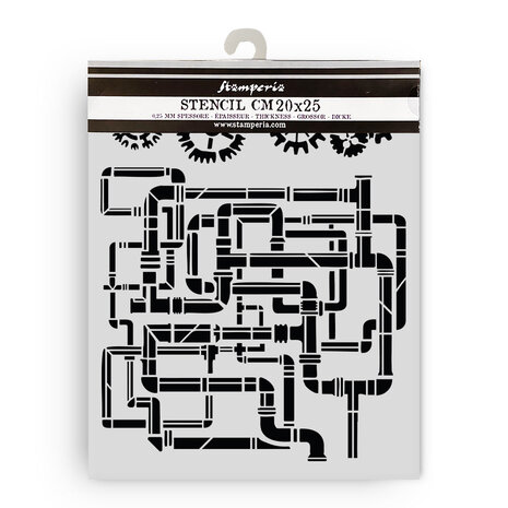 Stamperia Gardens of Time Thick Stencil 20x25cm Tubes (KSTD202)